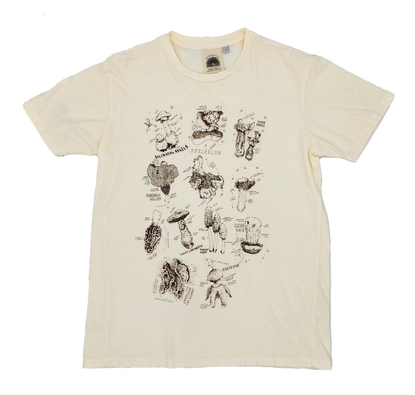 Field Notes Tee, Cream Organic Cotton